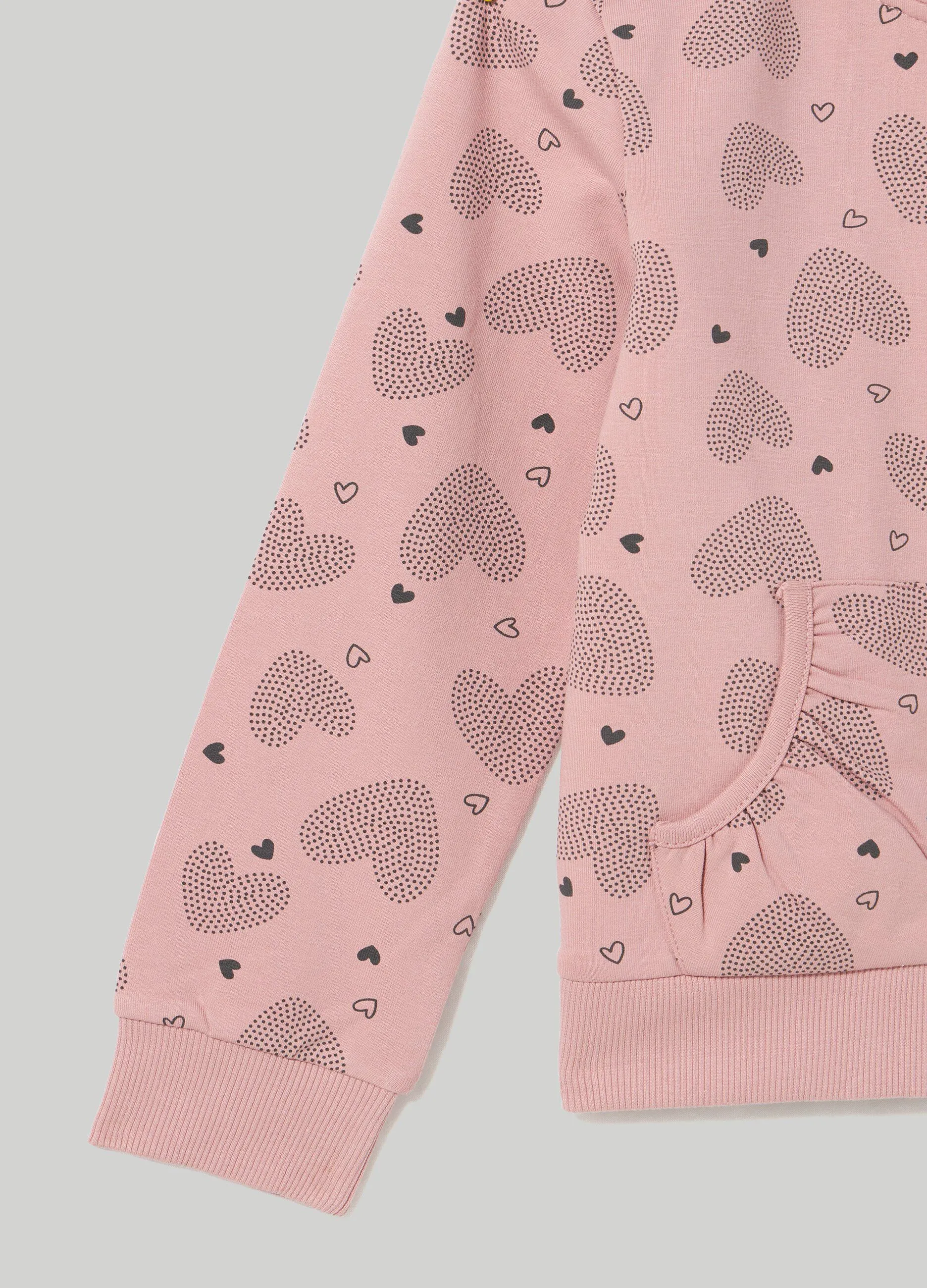 BLUKIDS  Felpa full zip con stampa bambina