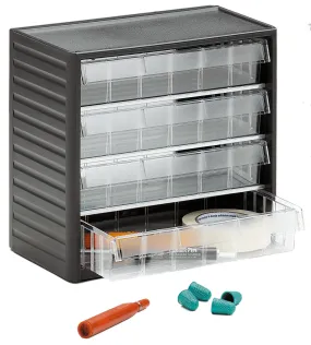 Cassettiera portaminuterie RS PRO, 4 cassetti , 290mm x 310mm x 180mm