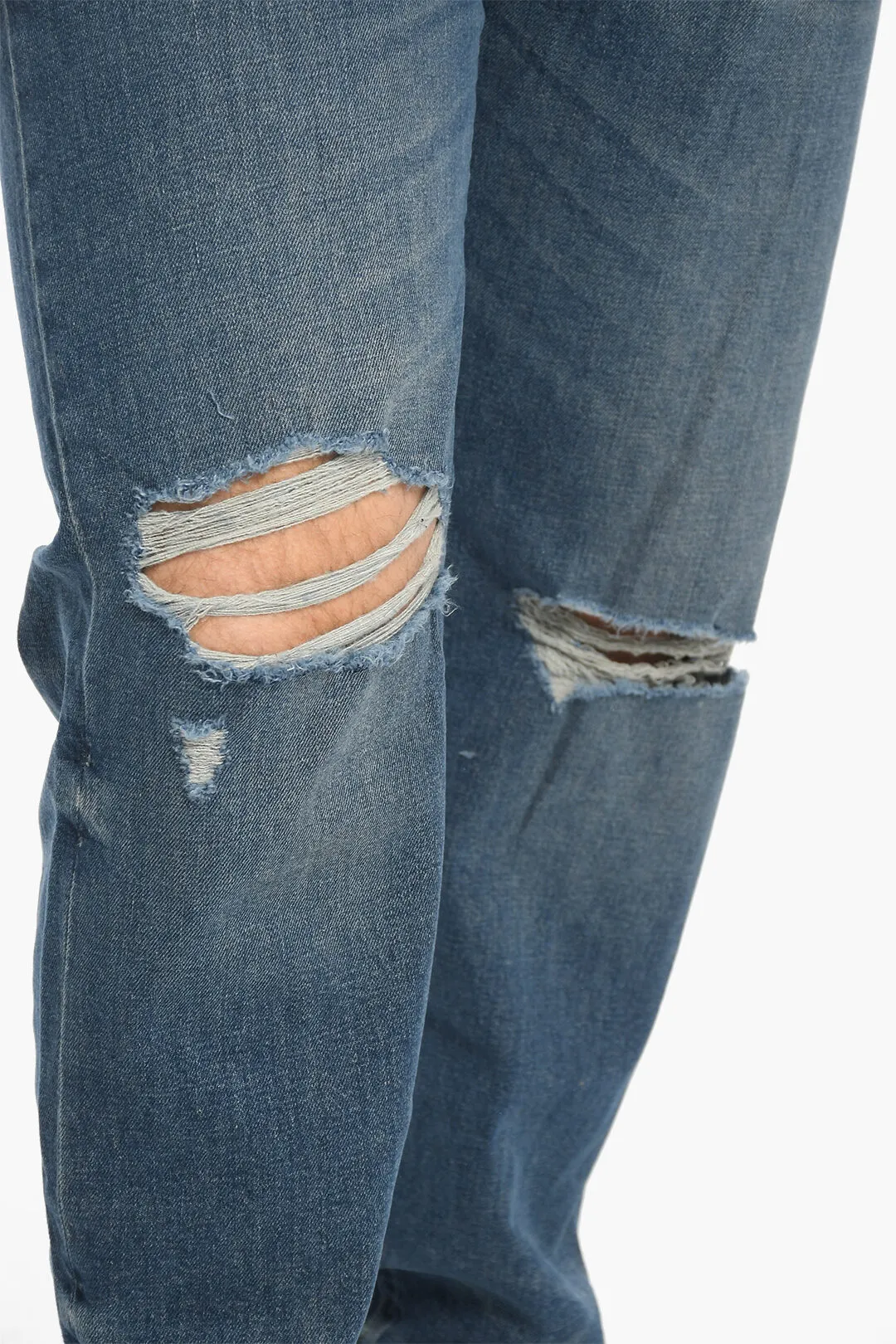 Jeans Baggy Fit con Strappi 18cm