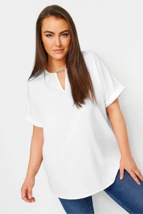 Yours Curve - Blusa con collo intagliato    